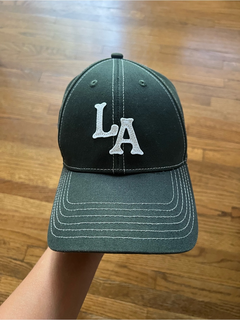 LA Adjustable Baseball Cap - Dark Green